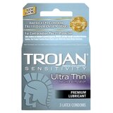 Trojan Ultra Thin Premium Lubricant Condoms - 3 Pack