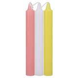Japanese Drip Candles - 3 Pack - Multi-Color (Pink, White, Yellow)