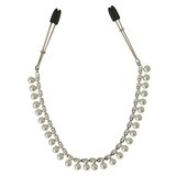 Midnight Pearl Chain Nipple Clips
