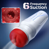 F01 Valkyrx—— 6 Suction 9 Vibration Red Lip Extra Weight Inner Sleeve Masturbators