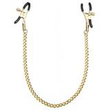 Bondage Boutique Adjustable Nipple Clamps with Gold Chain