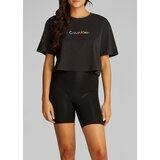 Calvin Klein Pride Cotton Boxy Crop Tee, Black