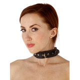 Leather Collar with 3 D-Rings