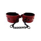 Burgundy Anaconda Print Ankle Cuffs