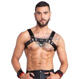 Leather Chest Harness Black