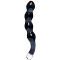 Bohemian Noir Beaded Glass Dildo - 8 Inch