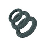 VibeLite Onyx 3-Piece Liquid Silicone Cock Ring Set