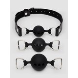 Bondage Boutique Silicone Ball Gag Training System  - Black