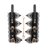 Velvet Handcuffs with Black Lace