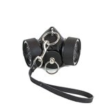 Black O Ring Cyber Mask With Leash