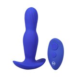A-Play - EXPANDER - Rechargeable Silicone Anal Plug with Remote - Royal Blue
