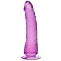 Vilo Crystal Clear Purple Suction Cup Dildo - 8 Inch