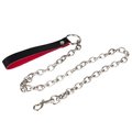 Follow Me Faux Leather Red Suede Chain Leash