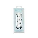 Clarity Seraphic Braid Spiral Glass Dildo: 5.7 Inch Textured Sensation for Couples