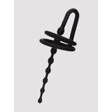 Urethral Plug With Glans Straps - Black
