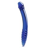 11" Double-Sided Ribbed Glass Dildo