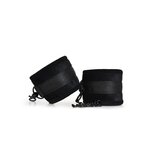 Black Velvet Ankle Cuffs With Detachable Chain