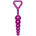 Baller Purple Silicone Anal Beads - 7 Inch