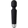 Deep Velocity Black Rechargeable Wand Vibrator