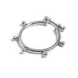 Steel Cock Ring with Rounded Spikes