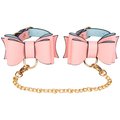 Bow To Me Pink PU Ankle Cuffs