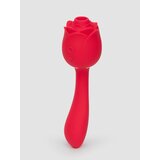 Lovehoney Floral Fantasy Rose Clitoral Suction Stimulator with G-Spot Vibrator - Red