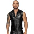 Noir Handmade Top with Hoodie - Black - M