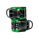 Bulldog Bondage Cuffs Black/Green - One Size