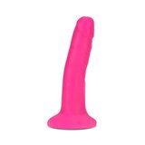 Neo Elite - 6 Inch Silicone Dual Density Cock - Neon Pink