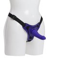 Up For It Ribbed Purple Strap-On Dildo Harness – 6 Inch