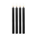 Teasing Wax Candles - Large - 4 Pack - Paraffin - Black