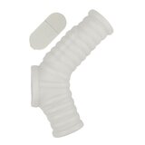 Vibrating Ribbed Fit Power Sleeve - White