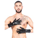 Men`s Moulded Short Latex Gloves in Black