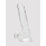 Lovehoney Enjoy Clear Dildo with Balls 7 Inch - Clear