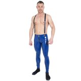Skinny Latex Jeans with Braces M