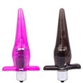 Gummy Glide Slim Vibrating Butt Plug - BLACK