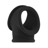 No.48 - Cockring with Ball Strap - Black