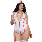 Dreamgirl Plus Size White Zip Around Nurse Outfit