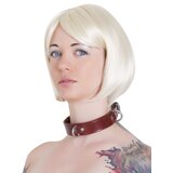 Deluxe Burgundy Leather D-Ring Collar