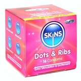Skins Condoms Dots & Ribs Cube 16 Pack