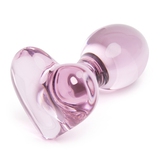 Lovehoney Small Heart Glass Butt Plug 3 Inch