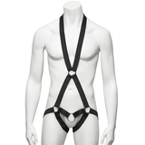 DOMINIX Elasticated Body Harness with Cock Ring