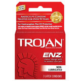 Trojan Regular ENZ Non-Lubricated Condoms - 3 Pack