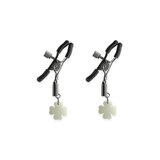 Bound Glow in the Dark Nipple Clamps - G4 - Gunmetal