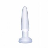 Basix Rubber Works Beginners Butt Plug-Clear
