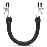 DOMINIX Deluxe Leather Weighted Nipple Clamps 200g