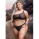 Bad Bitch One-Shoulder Bling Bralette and Panty - Queen Size