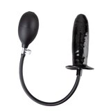 Pump-Up Black Rubber Dildo