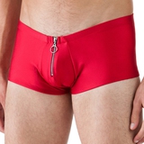 Male Power Wet Look Zipper Shorts