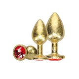 Ouch! Luxury Gold Jewelled Butt Plug Set (3 Piece) - Gold